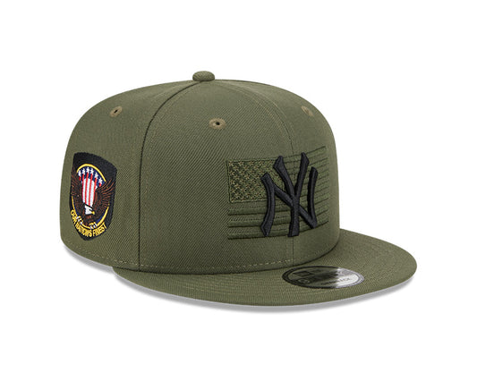 New York Yankees New Era 2023 Armed Forces Day 9FIFTY Snapback Hat - Olive