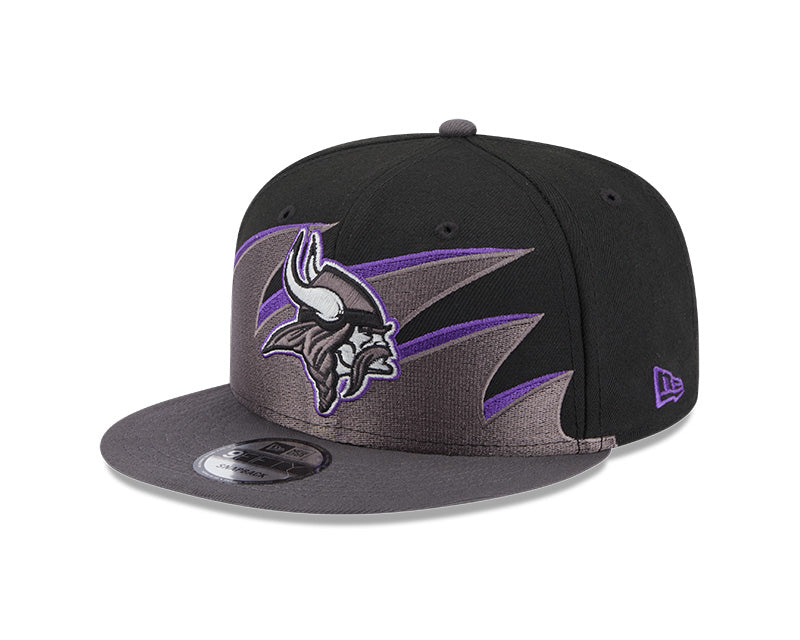 Minnesota Vikings NFL New Era Tidal Wave 9FIFTY Snapback Hat - Black/Graphite