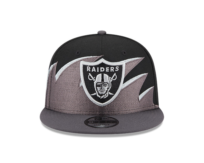 Las Vegas Raiders NFL New Era Tidal Wave 9FIFTY Snapback Hat - Black/Graphite