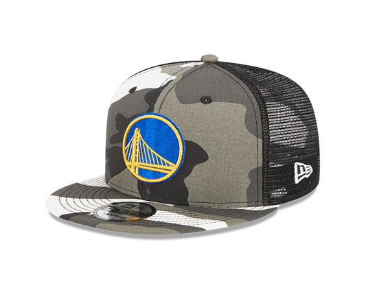 Golden State Warriors New Era URBAN CAMO Mesh Trucker 9FIFTY Snapback Hat - Camo