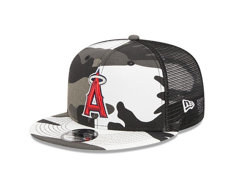 Los Angeles Angels New Era URBAN CAMO Mesh Trucker 9FIFTY Snapback Hat - Camo