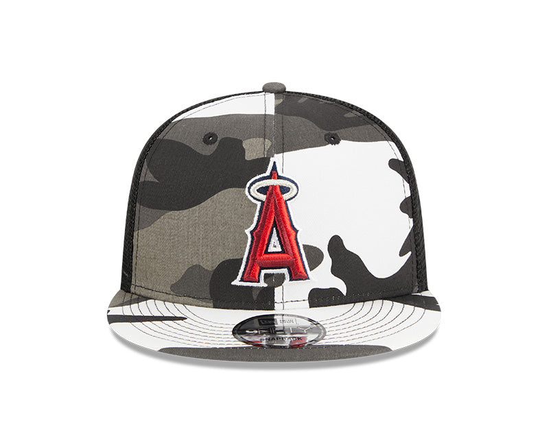 Los Angeles Angels New Era URBAN CAMO Mesh Trucker 9FIFTY Snapback Hat - Camo