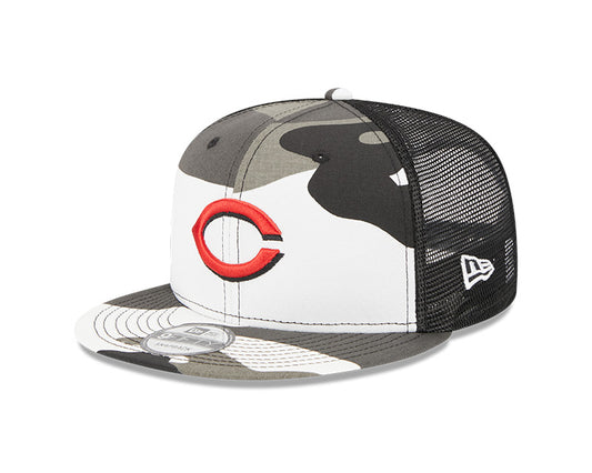 Cincinnati Reds New Era URBAN CAMO Mesh Trucker 9FIFTY Snapback Hat - Camo