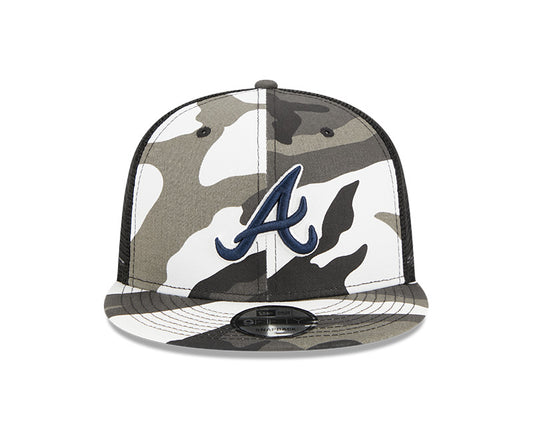 Atlanta Braves New Era URBAN CAMO Mesh Trucker 9FIFTY Snapback Hat - Camo