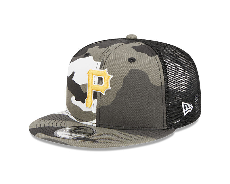 Pittsburgh Pirates New Era URBAN CAMO Mesh Trucker 9FIFTY Snapback Hat - Camo