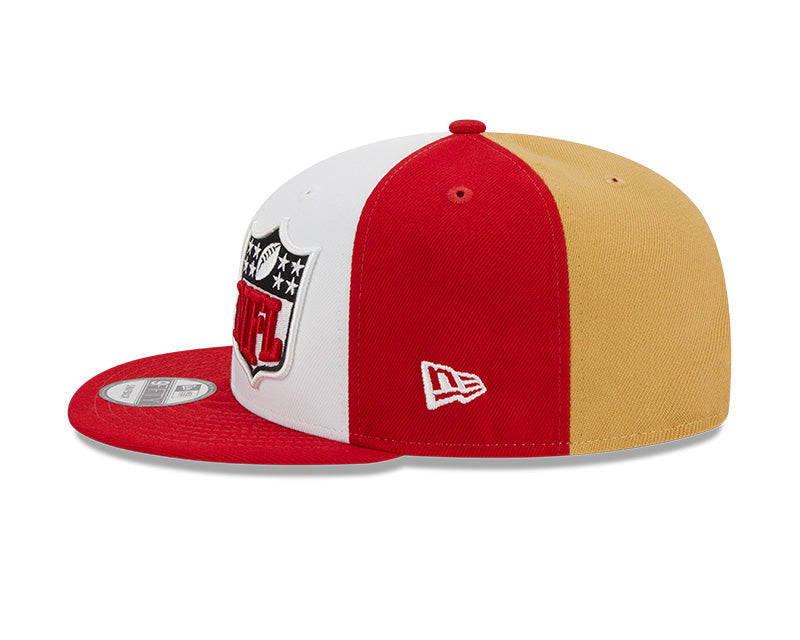 San Francisco 49ers New Era 2023 NFL Sideline 9FIFTY Snapback Hat - Gold/Scarlet