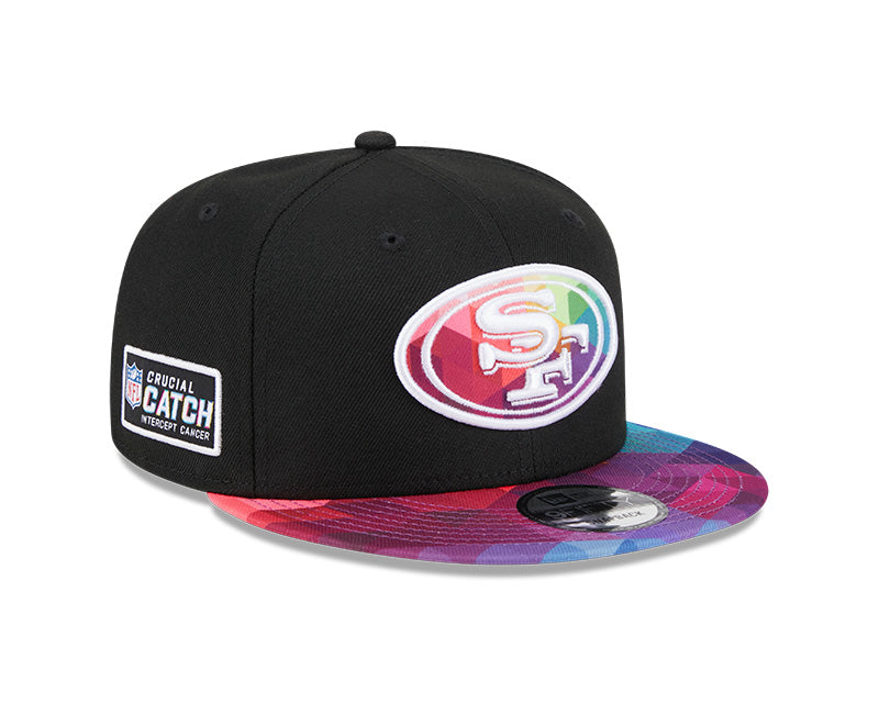 San Francisco 49ers New Era 2023 NFL Crucial Catch 9Fifty Snapback Hat - Black/Pink