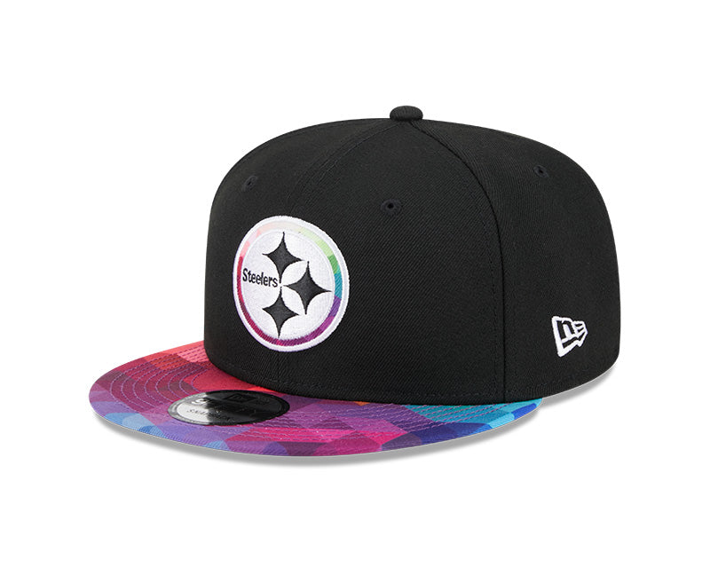 Pittsburgh Steelers New Era 2023 NFL Crucial Catch 9Fifty Snapback Hat - Black/Pink