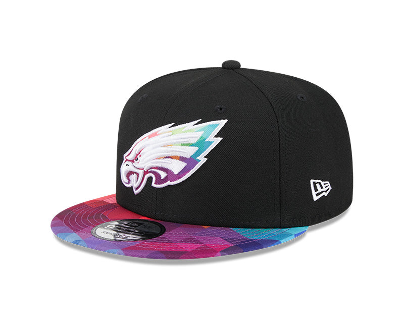 Philadelphia Eagles New Era 2023 NFL Crucial Catch 9Fifty Snapback Hat - Black/Pink