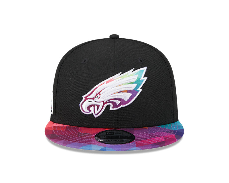 Philadelphia Eagles New Era 2023 NFL Crucial Catch 9Fifty Snapback Hat - Black/Pink