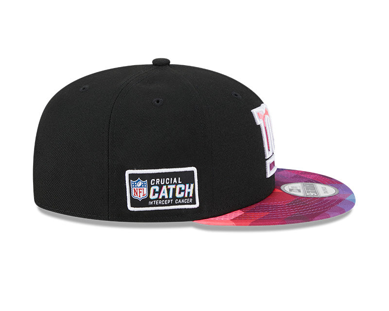 New York Giants New Era 2023 NFL Crucial Catch 9Fifty Snapback Hat - Black/Pink