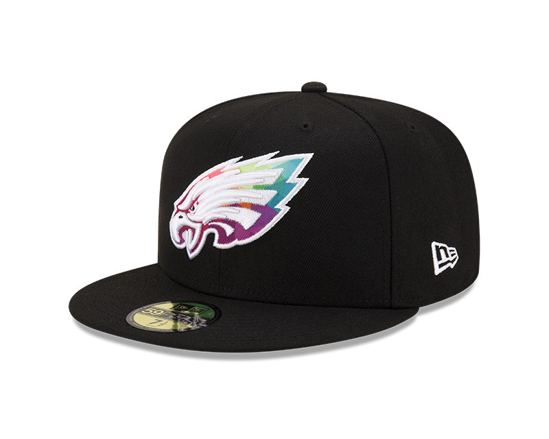 Philadelphia Eagles New Era 2023 NFL Crucial Catch 59FIFTY Fitted Hat - Black/Pink