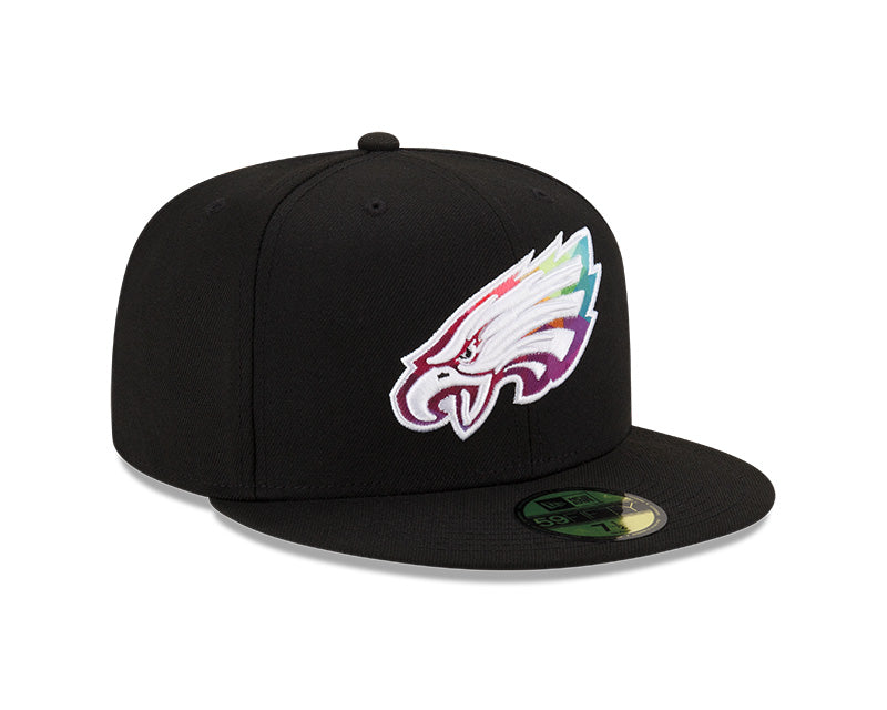 Philadelphia Eagles New Era 2023 NFL Crucial Catch 59FIFTY Fitted Hat - Black/Pink