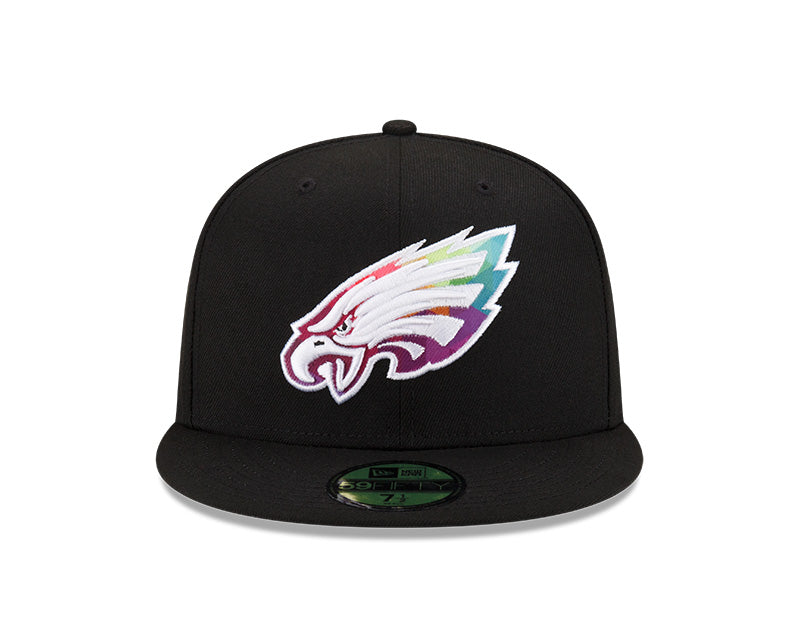 Philadelphia Eagles New Era 2023 NFL Crucial Catch 59FIFTY Fitted Hat - Black/Pink