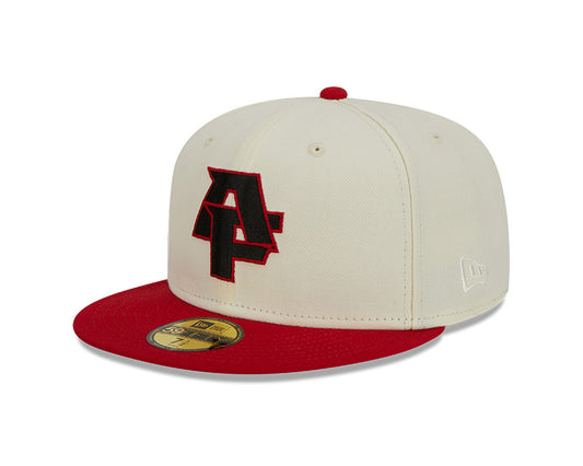 Atlanta Falcons New Era CITY ORIGINALS 59Fifty Fitted Hat - Chrome/Red