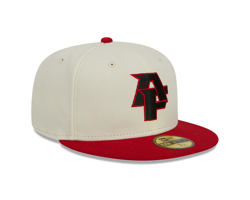 Atlanta Falcons New Era CITY ORIGINALS 59Fifty Fitted Hat - Chrome/Red