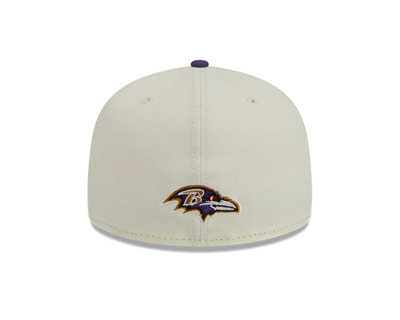 Baltimore Ravens New Era CITY ORIGINALS 59Fifty Fitted Hat - Chrome/Purple