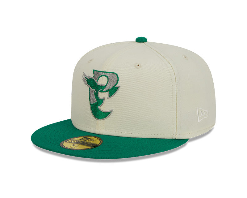 Philadelphia Eagles New Era CITY ORIGINALS 59Fifty Fitted Hat - Chrome/Green