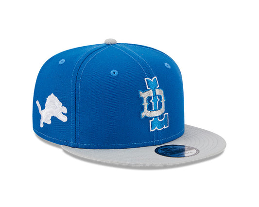 Detroit Lions New Era CITY ORIGINALS 9Fifty Snapback Hat - Lt.Blue/Gray