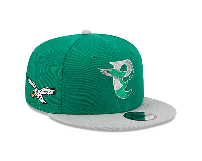 Philadelphia Eagles New Era CITY ORIGINALS 9Fifty Snapback Hat - Green/Gray