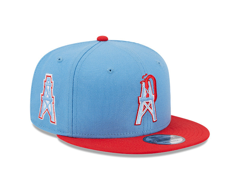 Houston Oilers New Era CITY ORIGINALS 9Fifty Snapback Hat - Sky/Red