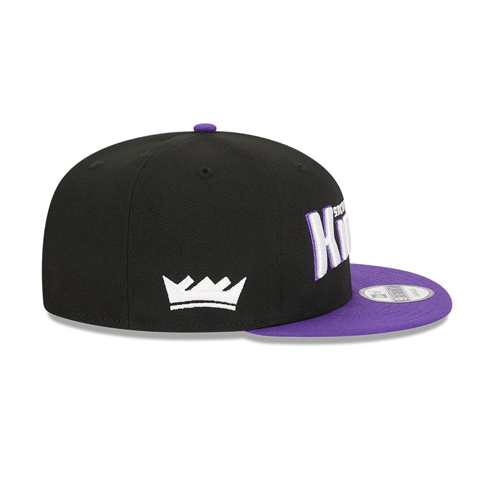 Sacramento Kings New Era Jersey Hook Statement Edition 9FIFTY Snapback Hat - Black/Purple