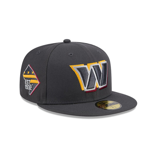 Washington Commanders New Era 2024 NFL Draft On-Stage 59FIFTY Fitted Hat - Graphite