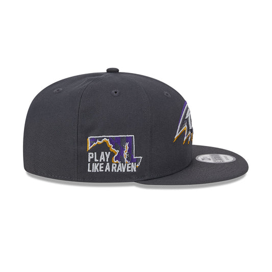 Baltimore Ravens New Era 2024 NFL Draft 9FIFTY Snapback Hat - Graphite