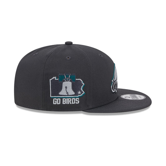 Philadelphia Eagles New Era 2024 NFL Draft 9FIFTY Snapback Hat - Graphite