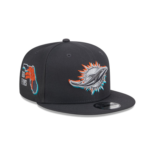 Miami Dolphins New Era 2024 NFL Draft 9FIFTY Snapback Hat - Graphite