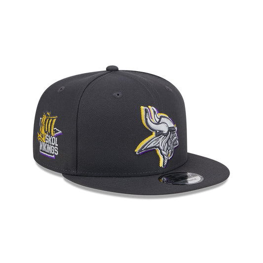 Minnesota Vikings New Era 2024 NFL Draft 9FIFTY Snapback Hat - Graphite