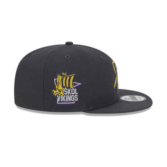 Minnesota Vikings New Era 2024 NFL Draft 9FIFTY Snapback Hat - Graphite