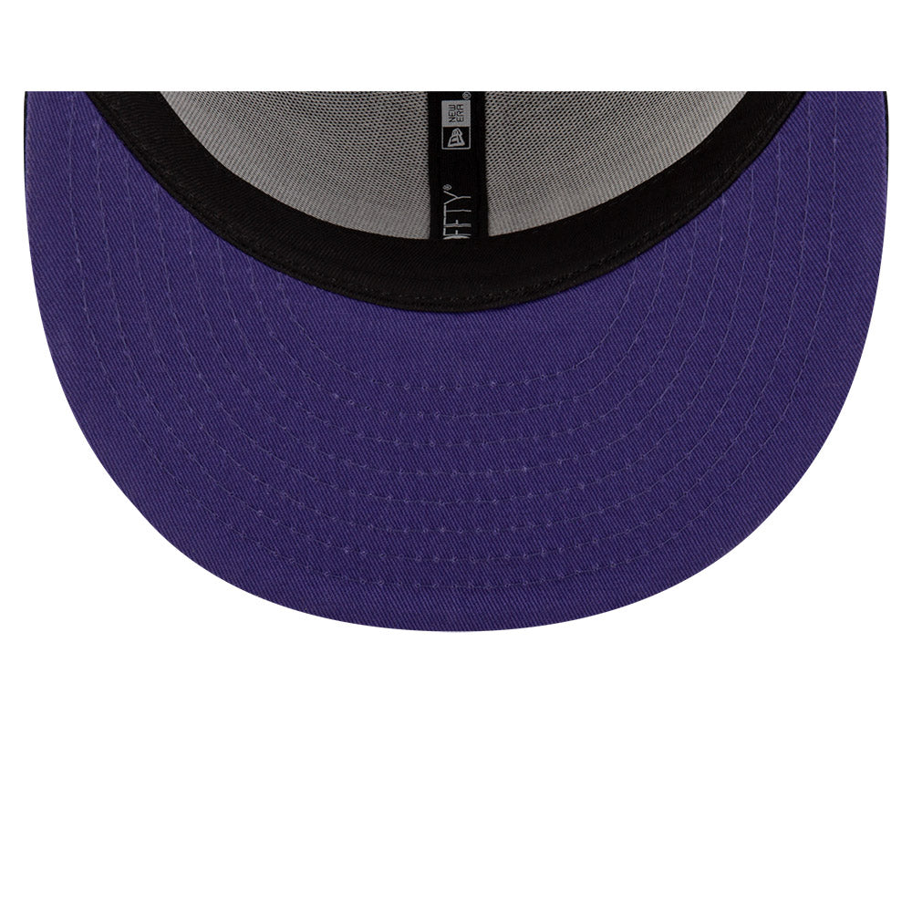 Baltimore Ravens New Era HELMET 9Fifty Snapback Hat - Black/Purple