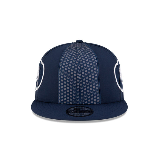 Seattle Seahawks New Era HELMET 9Fifty Snapback Hat - Navy/Lime