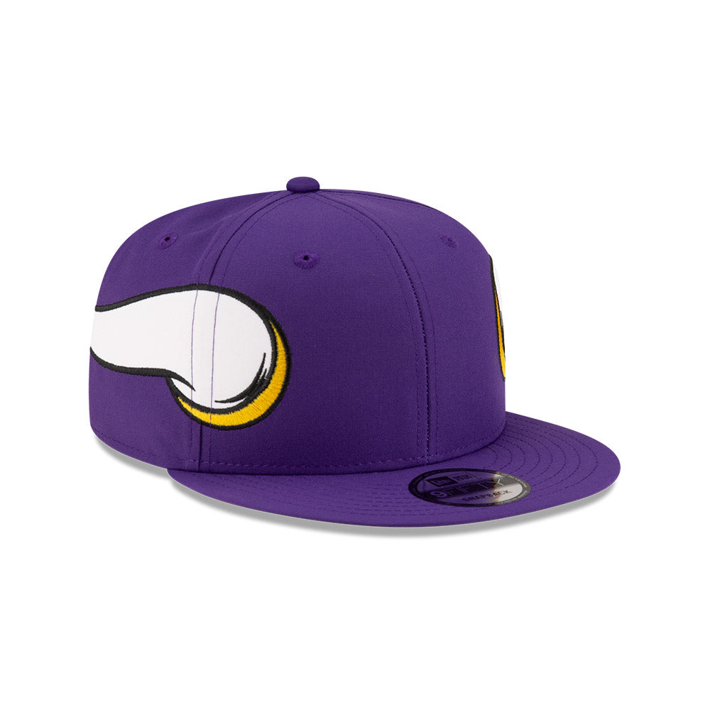 Minnesota Vikings New Era HELMET 9Fifty Snapback Hat - Purple/Yellow