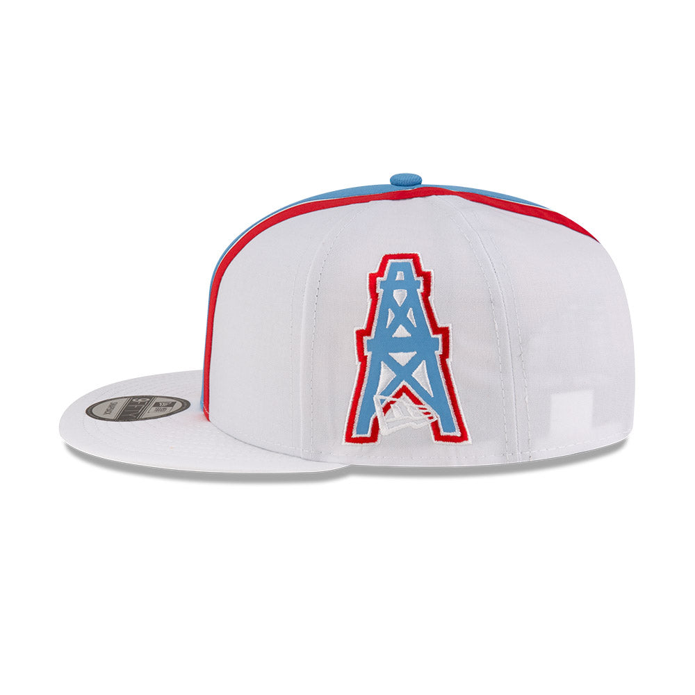 Houston Oilers New Era THROWBACK HELMET 9Fifty Snapback Hat - White/Sky