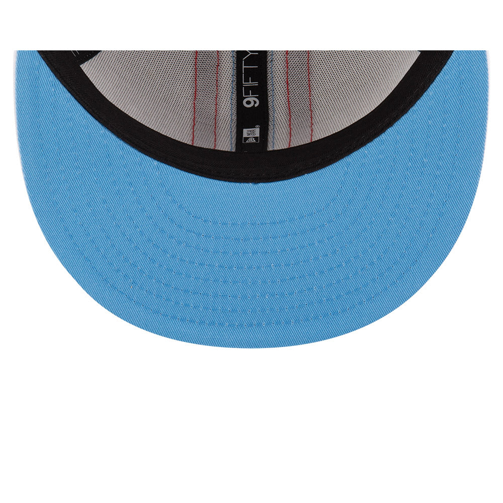 Houston Oilers New Era THROWBACK HELMET 9Fifty Snapback Hat - White/Sky