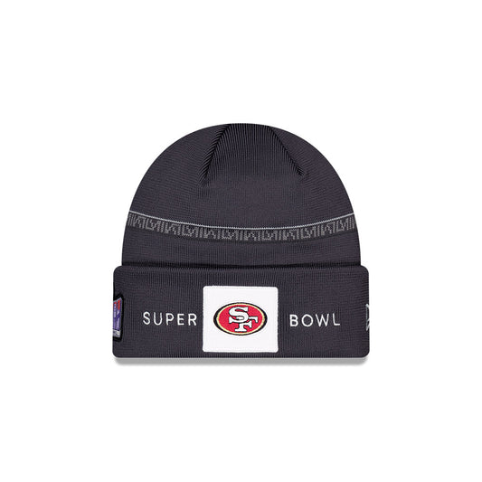 San Francisco 49ers New Era Super Bowl LVIII Opening Night Cuffed Knit Hat - Graphite