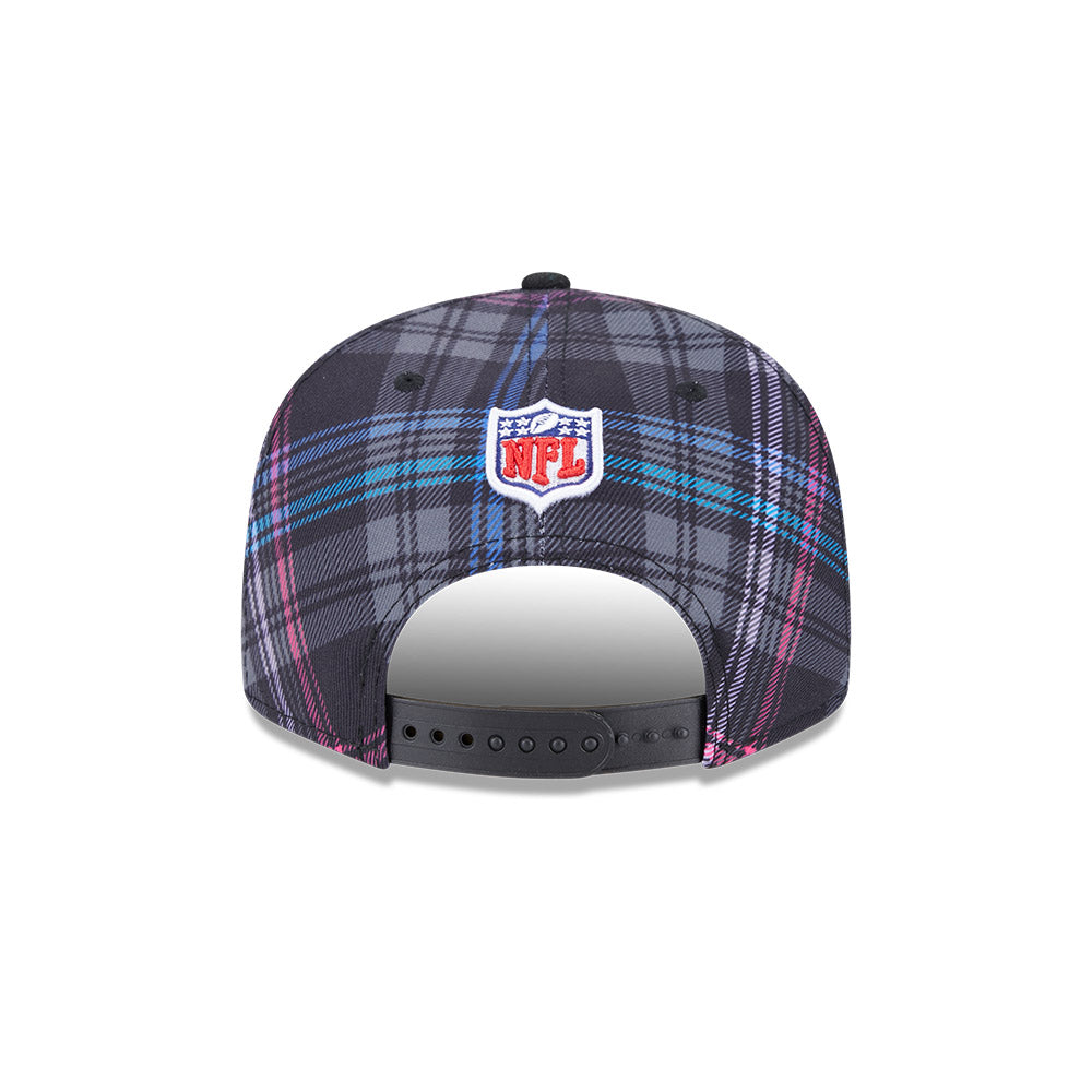 Detroit Lions New Era 2024 NFL Crucial Catch Plaid 9Fifty Snapback Hat - Black/Pink