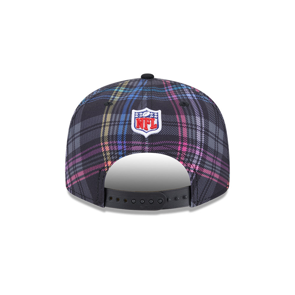 Baltimore Ravens New Era 2024 NFL Crucial Catch Plaid 9Fifty Snapback Hat - Black/Pink