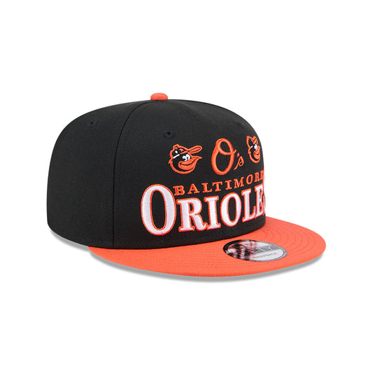 Balitmore Orioles New Era ARCHIVE 9Fifty Snapback Hat - Black/Orange