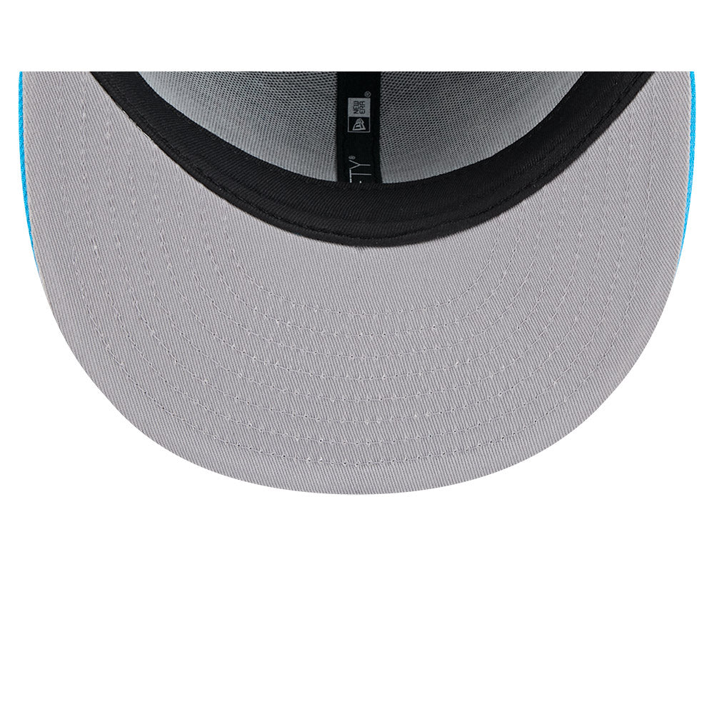 Miami Marlins New Era ARCHIVE 9Fifty Snapback Hat - Black/Vice Blue