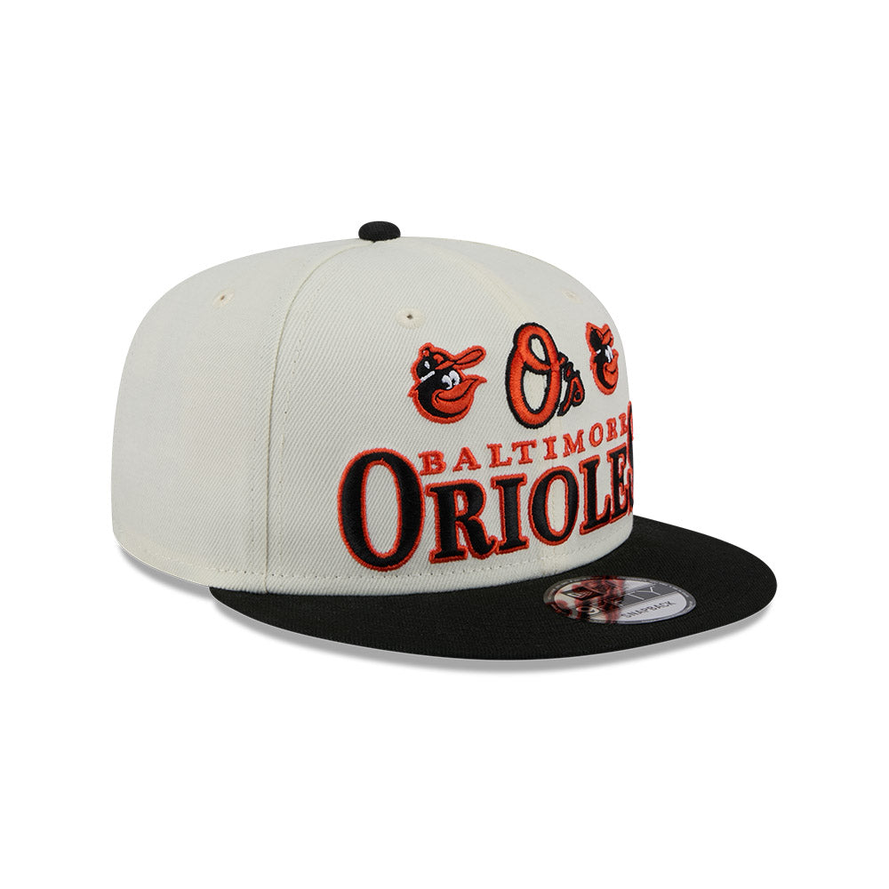 Balitmore Orioles New Era ARCHIVE 9Fifty Snapback Hat - Chrome/Black