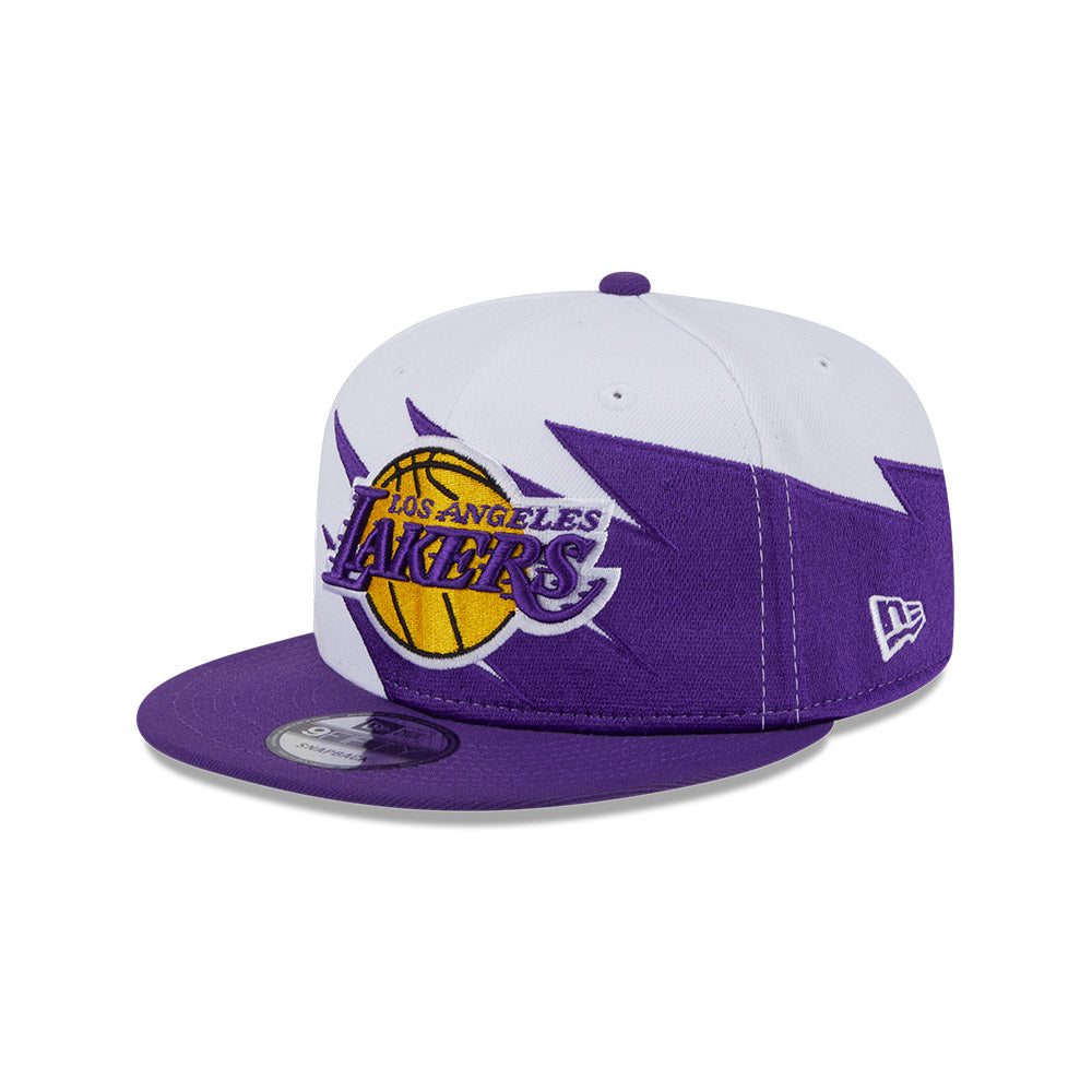 Los Angeles Lakers New Era JAGGED 9Fifty Snapback Hat = Purple/Yellow