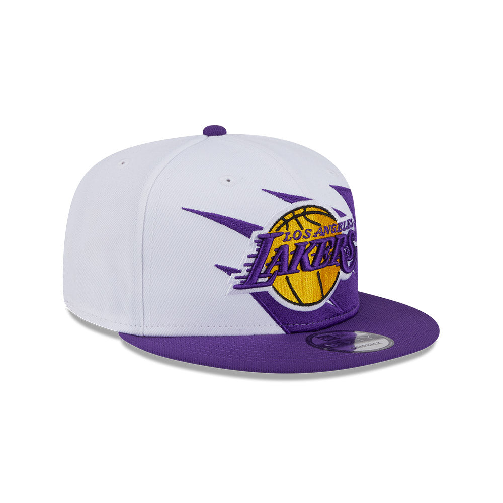 Los Angeles Lakers New Era JAGGED 9Fifty Snapback Hat = Purple/Yellow
