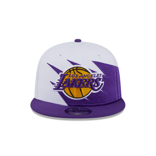 Los Angeles Lakers New Era JAGGED 9Fifty Snapback Hat = Purple/Yellow