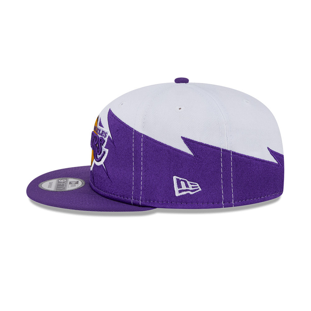 Los Angeles Lakers New Era JAGGED 9Fifty Snapback Hat = Purple/Yellow