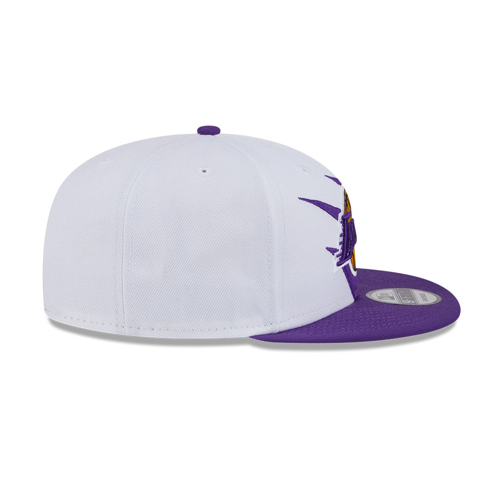 Los Angeles Lakers New Era JAGGED 9Fifty Snapback Hat = Purple/Yellow