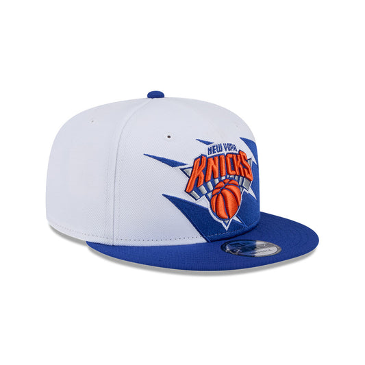 New York Knicks New Era JAGGED 9Fifty Snapback Hat = Royal/Orange