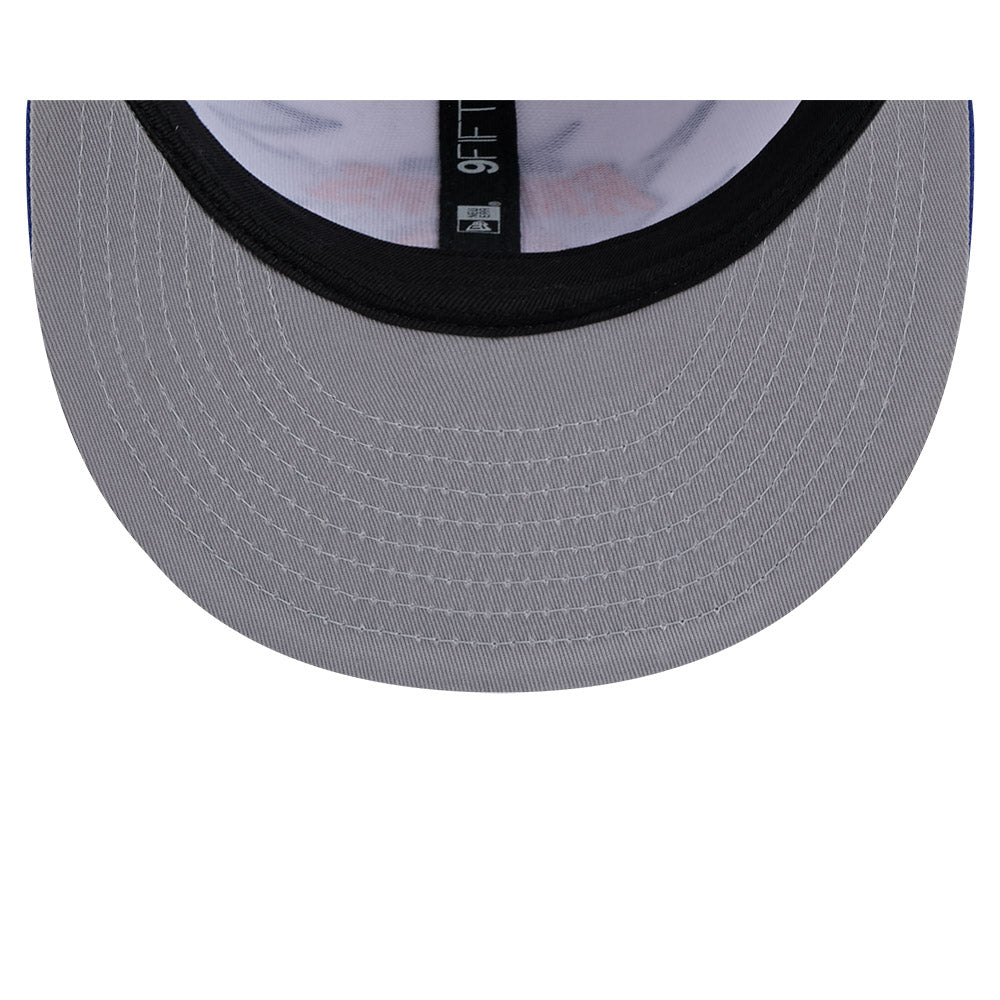 New York Knicks New Era JAGGED 9Fifty Snapback Hat = Royal/Orange